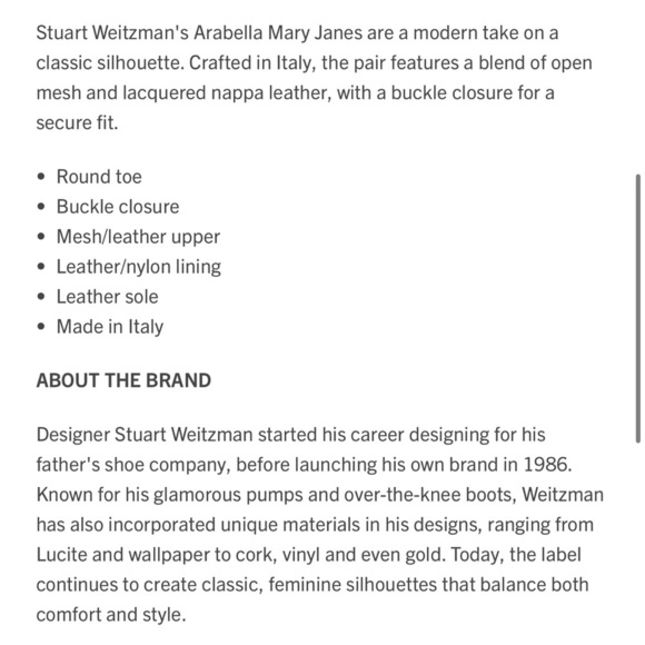 Stuart Weitzman Womens Arabella Black Mesh Flats MaryJane Gold Buckle Strap 11.5 - Picture 4 of 16